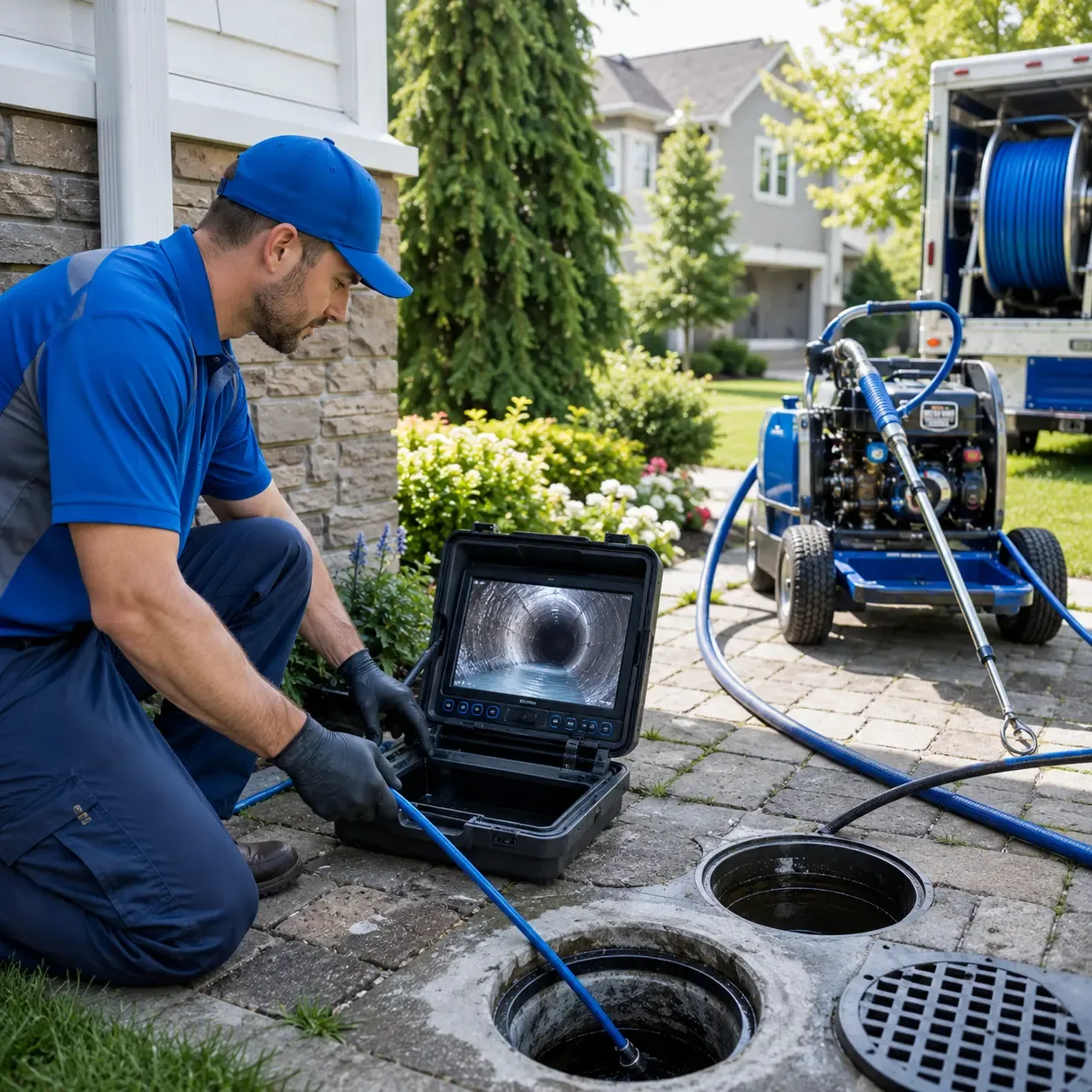 Outdoor drain cleaning professionals serving Slaterville Springs, NY